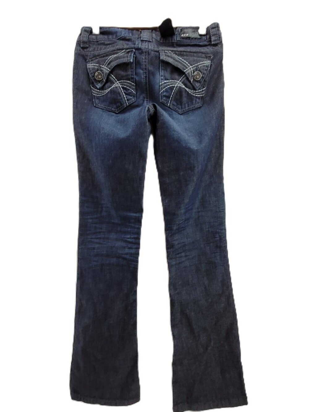 RSQ Jeans Womens 3 Blue Denim Low Rise Milan Bootcut Dark Wash Stretch Boho